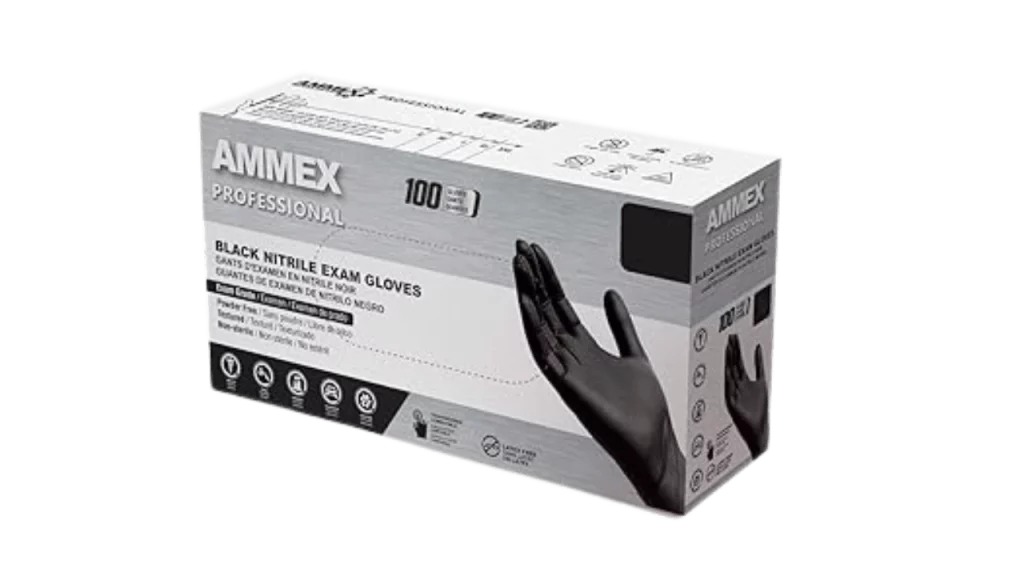 disposable gloves - Ammex Black Nitrile Gloves